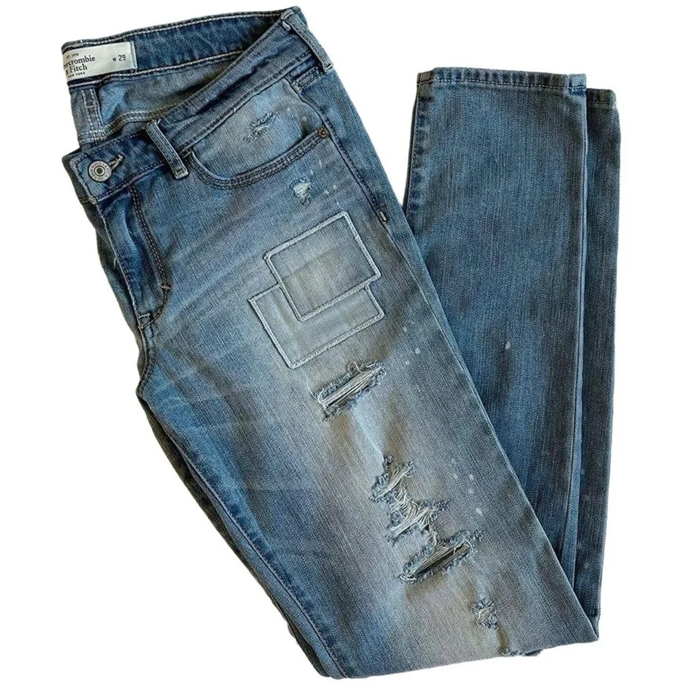 Abercrombie & Fitch Skinny Jeans | Distressed Patchwork